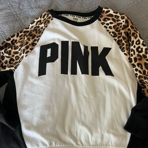 Victoria secret Pink leopard crew neck